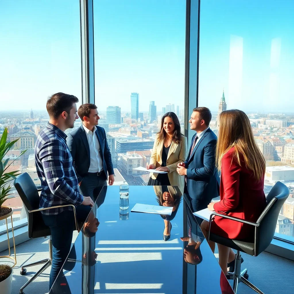 Professionele salarisonderhandeling in moderne kantooromgeving