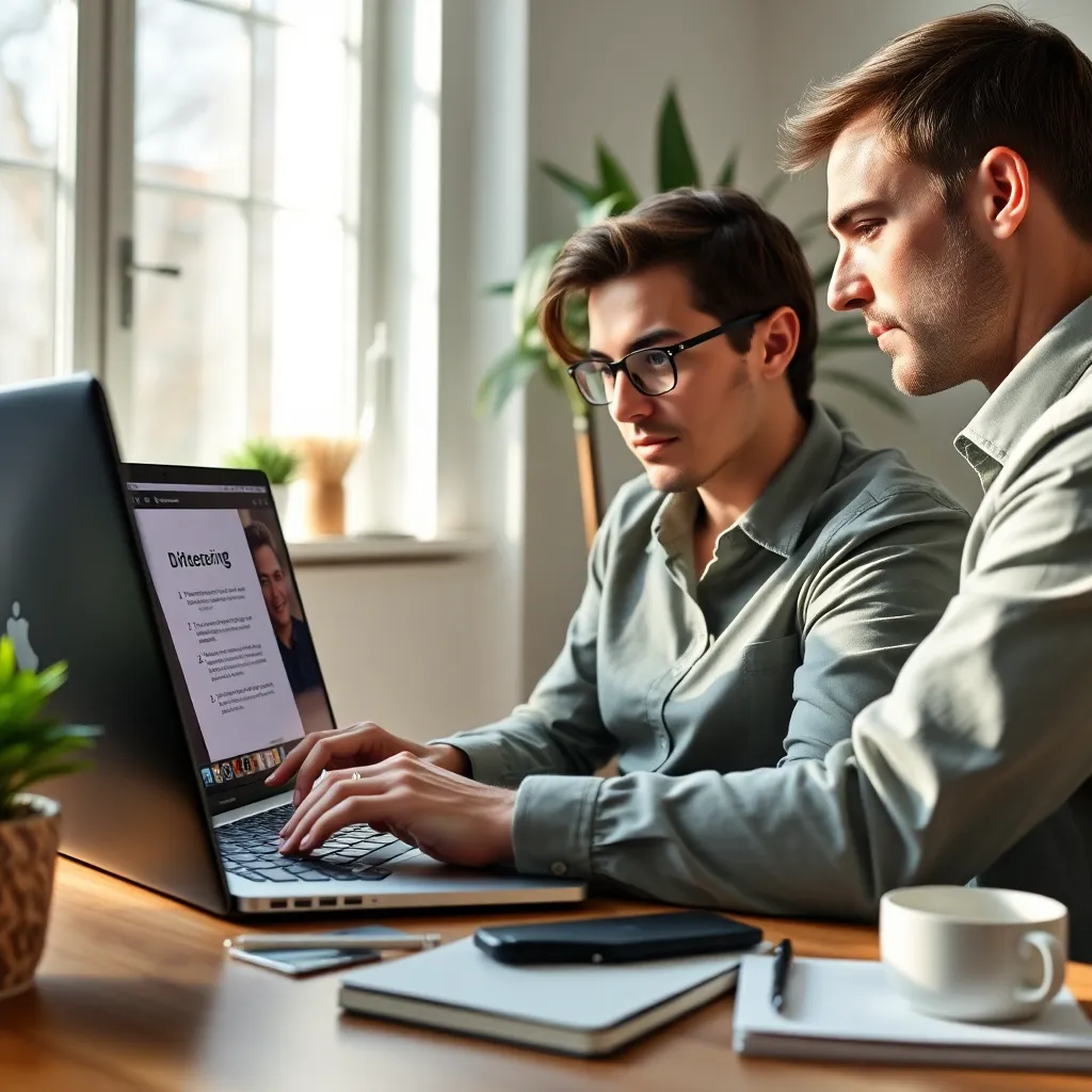 Freelancer die werkt aan laptop in een modern café