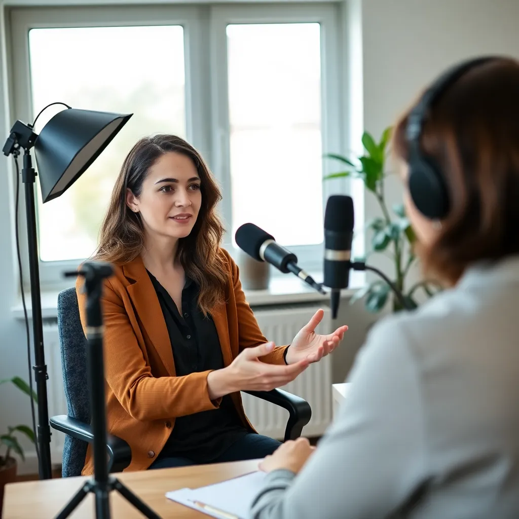 Vrouw die een online cursus aanbiedt vanaf haar thuiswerkplek